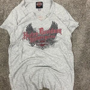 Y2k‎ gray womens harley davidson tshirt